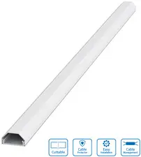 LogiLink Goulotte à câbles, en aluminium, 750 mm, blanc