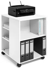 DURABLE Desserte de bureau "74/59" ouvert, 6 étagères, blanc