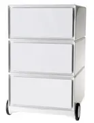 PAPERFLOW Caisson mobile "easyBox", 3 tiroirs, blanc / blanc
