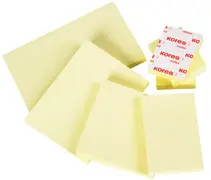 Kores Note adhésive 100 x 75mm, uni, jaune