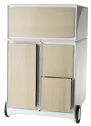 PAPERFLOW Caisson mobile "easyBox", 1 tiroir, blanc/hêtre