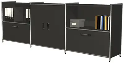 kerkmann Bahut ARTLINE, 2 hauteurs de classeur, anthracite