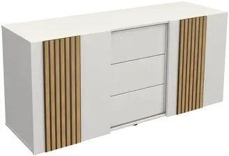 kerkmann Bahut Oxford, 3 tiroirs & 2 portes, blanc