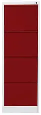 phoenix Armoire à dossiers FC1004GGK, 4 tiroirs, gris/rouge