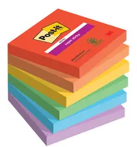 Post-it Bloc-note super sticky notes, 76 x 76 mm, Playful