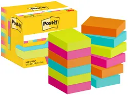 Post-it Bloc-note adhésif, 51 x 38 mm, Poptimistic