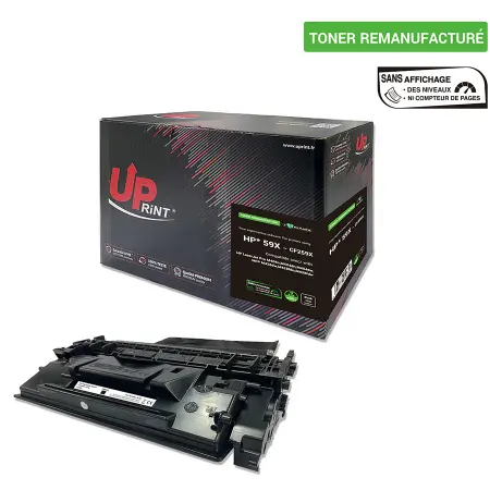 UPRINT TONER REMANUFACTURE HP 59X PUCE OEM SANS NIVEAU-REMPLACE CF259X