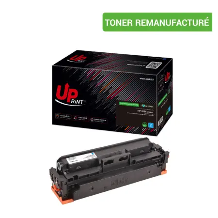 UPRINT TONER REMANUFACTURE HP 415X PUCE OEM SANS NIVEAU-REMPLACE W2031X CYAN