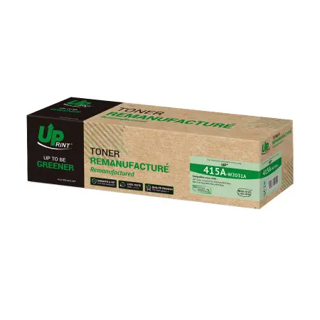 UPRINT TONER REMANUFACTURE HP 415A PUCE OEM SANS NIVEAU-REMPLACE W2031A CYAN