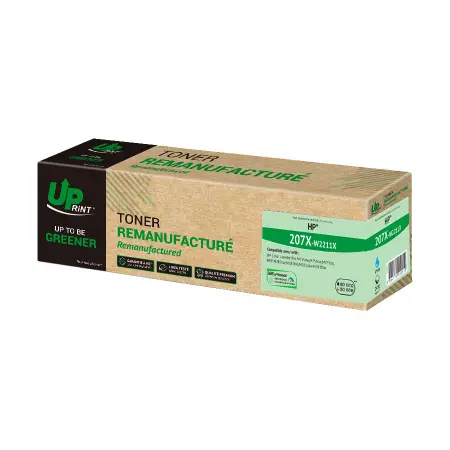 UPRINT TONER REMANUFACTURE HP 207X PUCE OEM SANS NIVEAU-REMPLACE W2211X CYAN