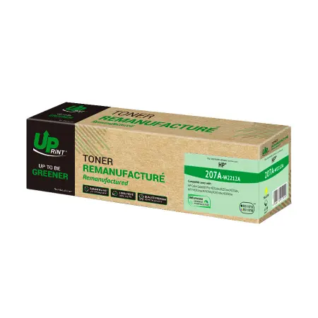 UPRINT TONER REMANUFACTURE HP 207A PUCE OEM SANS NIVEAU-REMPLACE W2212A YELLOW