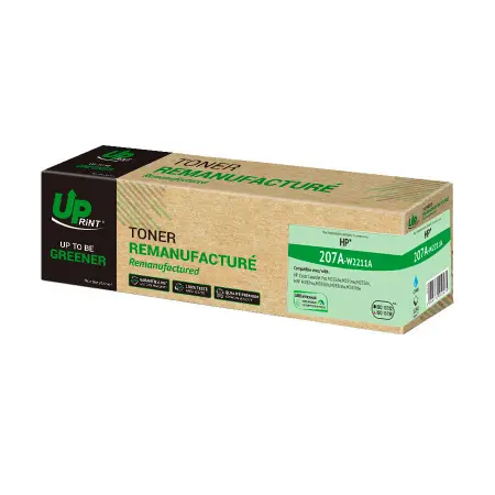 UPRINT TONER REMANUFACTURE HP 207A PUCE OEM SANS NIVEAU-REMPLACE W2211A CYAN