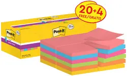 Post-it Bloc-note super sticky z-notes, 76 x 76 mm, 20+4