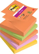 Post-it Bloc-note adhésif super sticky z-notes, 76 x 76 mm