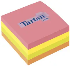 Tartan Bloc-notes repositionnable en forme cube, 76 x 76 mm
