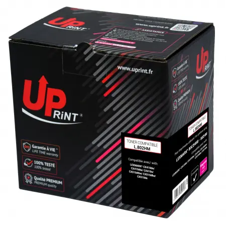 UPRINT TONER COMPATIBLE LEXMARK 802H-REMPLACE 80C2HM0 MAGENTA#