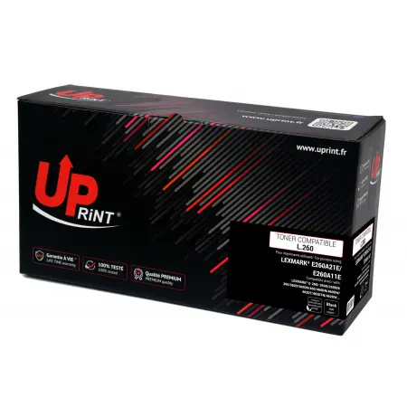 UPRINT TONER REMANUFACTURE LEXMARK 260-REMPLACE E260A11E/E260A21E #
