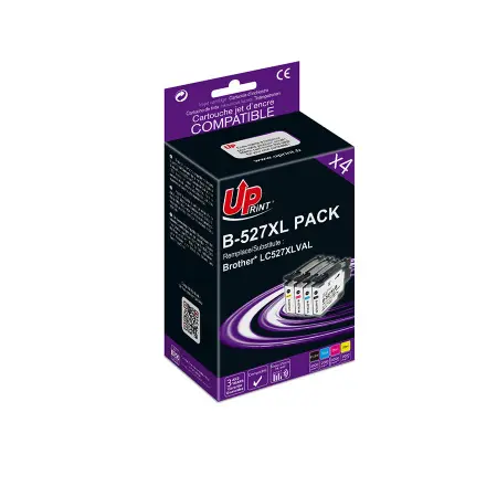 UPRINT PACK 4 CARTOUCHES COMPATIBLES BROTHER 527XL-REMPLACE LC527XLVAL BK/C/M/Y