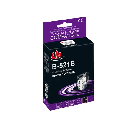 UPRINT CARTOUCHE COMPATIBLE BROTHER 521-REMPLACE LC521 BLACK