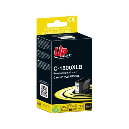 UPRINT CARTOUCHE REMANUFACTUREE CANON 1500XL-REMPLACE PGI1500XL BLACK