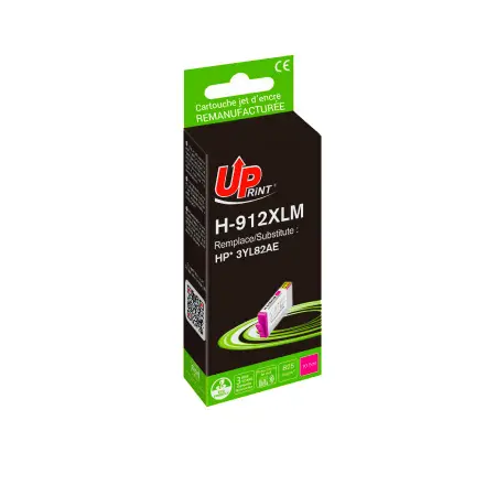 UPRINT CARTOUCHE REMANUFACTUREE HP 912XL SMJ-REMPLACE 3YL82AE MAGENTA