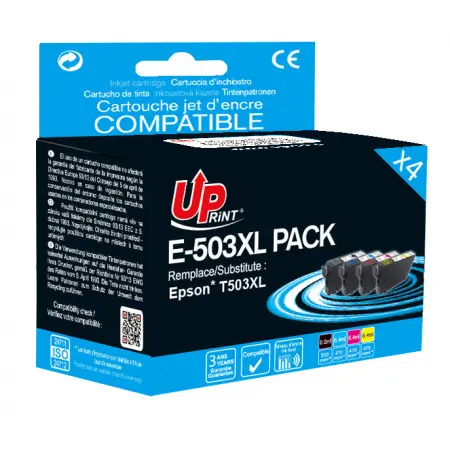 UPRINT PACK 4 CARTOUCHES COMPATIBLES EPSON 503XL-REMPLACE T09R640 BK/C/M/Y