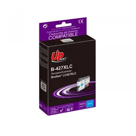 UPRINT CARTOUCHE COMPATIBLE BROTHER 427XL-REMPLACE LC427XL CYAN