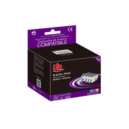 UPRINT PACK 4 CARTOUCHES COMPATIBLES BROTHER 427XL-REMPLACE LC427XL BK/C/M/Y