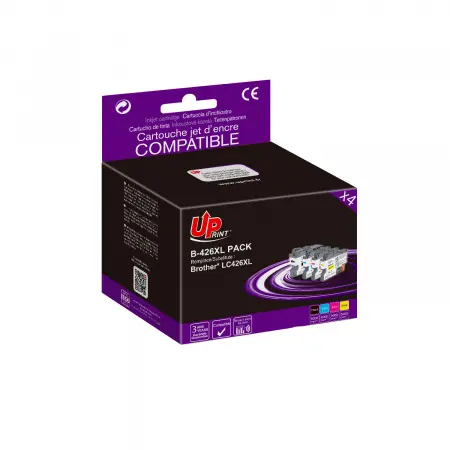 UPRINT PACK 4 CARTOUCHES COMPATIBLES BROTHER 426XL-REMPLACE LC426XL BK/C/M/Y