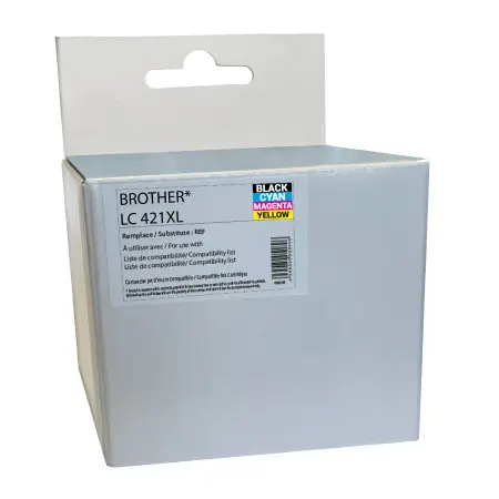 NEUTRE PACK 4 CARTOUCHES COMPATIBLES BROTHER 421XL-REMPLACE LC421XLVAL BK/C/M/Y