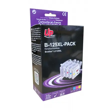 UPRINT PACK 4 CARTOUCHES COMPATIBLES BROTHER 125XL/127XL- LC125/127XL BK/C/M/Y