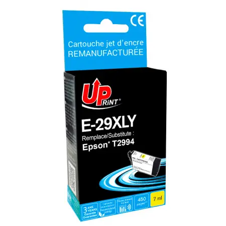 UPRINT CARTOUCHE REMANUFACTUREE 29XL-REMPLACE T299440 YELLOW#