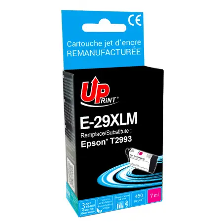 UPRINT CARTOUCHE REMANUFACTUREE 29XL-REMPLACE T299340 MAGENTA