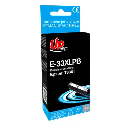 UPRINT CARTOUCHE REMANUFACTUREE 33XL-REMPLACE T336140 PHOTO BK
