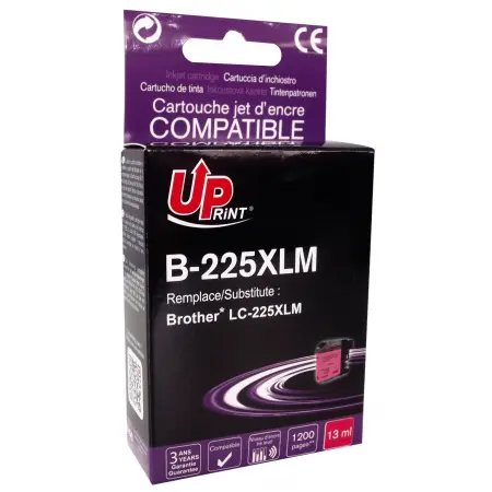 UPRINT CARTOUCHE COMPATIBLE BROTHER 225XL CHIP V3-REMPLACE LC225XL MAGENTA