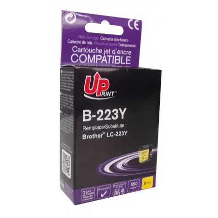 UPRINT CARTOUCHE COMPATIBLE BROTHER 223 CHIP V3-REMPLACE LC223 YELLOW