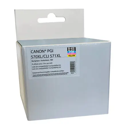 NEUTRE PACK 5 CARTOUCHES COMP. CANON 570XL/571XL- PGI570XL/CLI571XL BK/PBK/C/M/Y