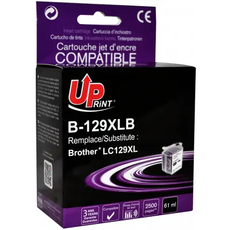 UPRINT CARTOUCHE COMPATIBLE BROTHER 129XL CHIP V3-REMPLACE LC129XL BLACK