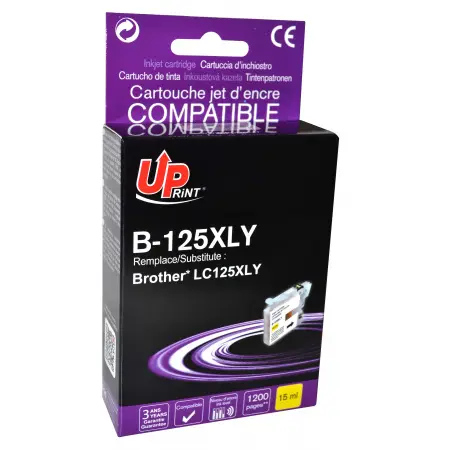 UPRINT CARTOUCHE COMPATIBLE BROTHER 125XL CHIP V3-REMPLACE LC125XL YELLOW