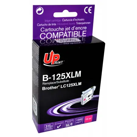 UPRINT CARTOUCHE COMPATIBLE BROTHER 125XL CHIP V3-REMPLACE LC125XL MAGENTA