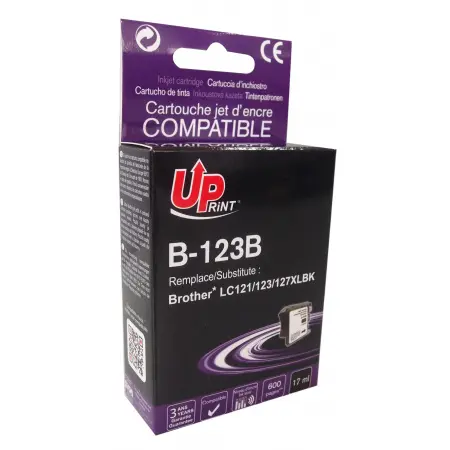UPRINT CARTOUCHE COMPATIBLE BROTHER 123 CHIP V3-REMPLACE LC123 BLACK