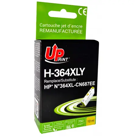 UPRINT CARTOUCHE REMANUFACTUREE HP 364XL-REMPLACE CN687 YELLOW