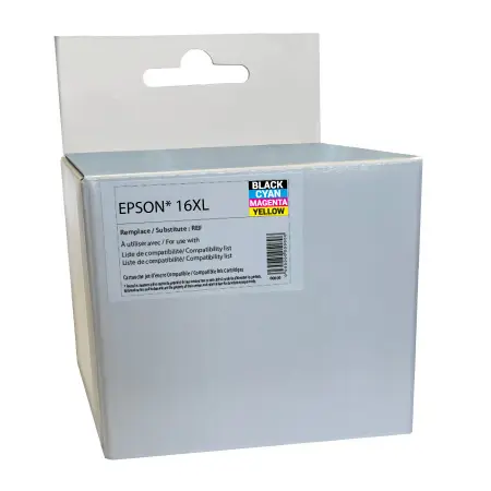 NEUTRE PACK 4 CARTOUCHES COMPATIBLES EPSON 16XL-REMPLACE T163640 BK/C/M/Y