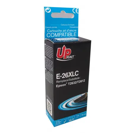 UPRINT CARTOUCHE COMPATIBLE EPSON 26XL-REMPLACE T263240 CYAN
