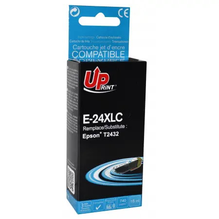 UPRINT CARTOUCHE COMPATIBLE EPSON 24XL-REMPLACE T243240 CYAN