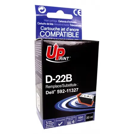 UPRINT CARTOUCHE COMPATIBLE DELL 21/22-REMPLACE 592-11327 BLACK#