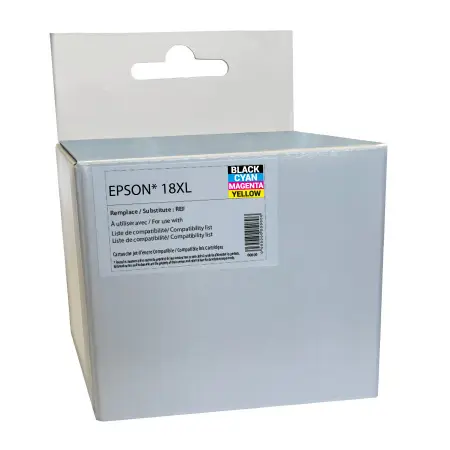 NEUTRE PACK 4 CARTOUCHES COMPATIBLES EPSON 18XL-REMPLACE T181640 BK/C/M/Y