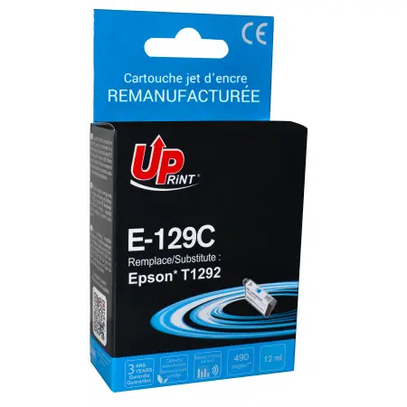 UPRINT CARTOUCHE REMANUFACTUREE EPSON 129-REMPLACE T129240 CYAN