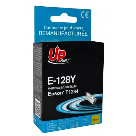 UPRINT CARTOUCHE REMANUFACTUREE EPSON 128-REMPLACE T128440 YELLOW