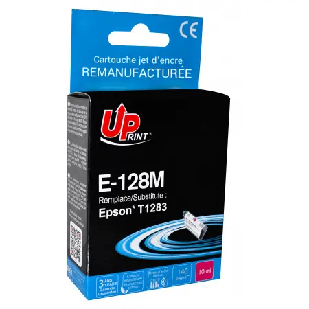 UPRINT CARTOUCHE REMANUFACTUREE EPSON 128-REMPLACE T128340 MAGENTA